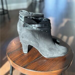 Women's Black Suede Ankle Boots